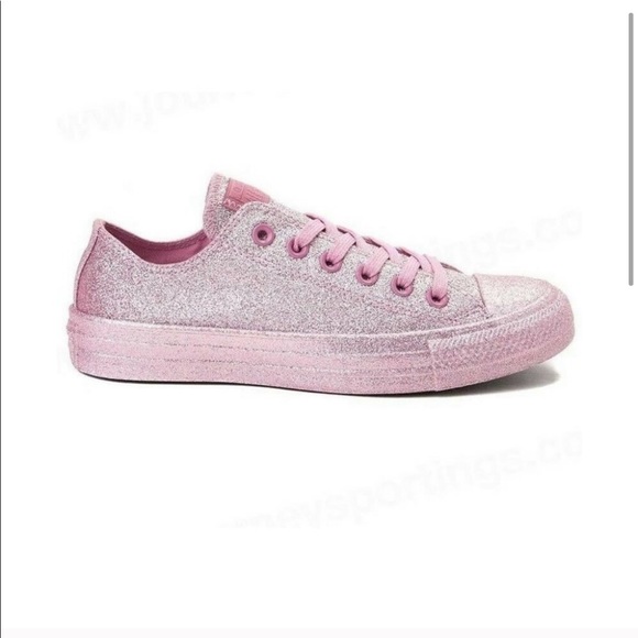 Converse Shoes - NWOB💥Converse Pink Glitter Low Top 💥 Sz. 9